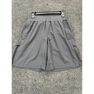 Peloton Womens Athletic Short Gray Lined Drawstring Zipper Pocket Small RN142186